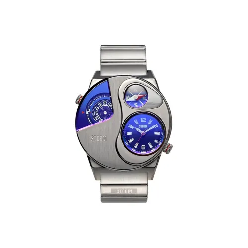 STORM NAVITREK Collection Кварцевые часы механизм ремешок из нержавеющей стали серебристый циферблат унисекс