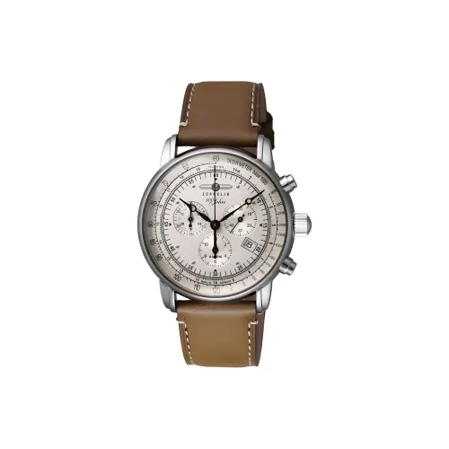 ZEPPELIN Кварцевый механизм Мужские часы 42,5 мм Серебряный
