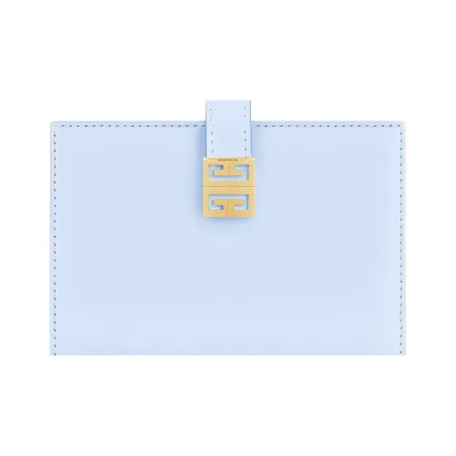 GIVENCHY 4G с рельефом Телячья кожа Кошелек Женские Светло-синий