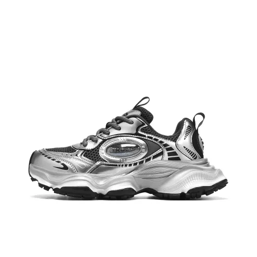 ZHENEN Высота Увеличивающие Низкие Кеды Толстая Подошва Унисекс Серебристый Черный