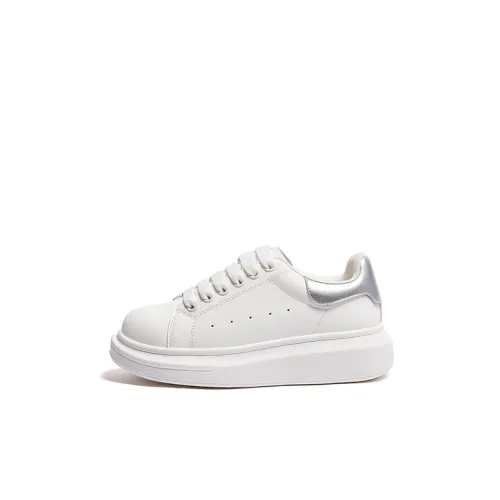 Детские скейтборды с низким верхом цвет верблюжий белый серебристый для дошкольников