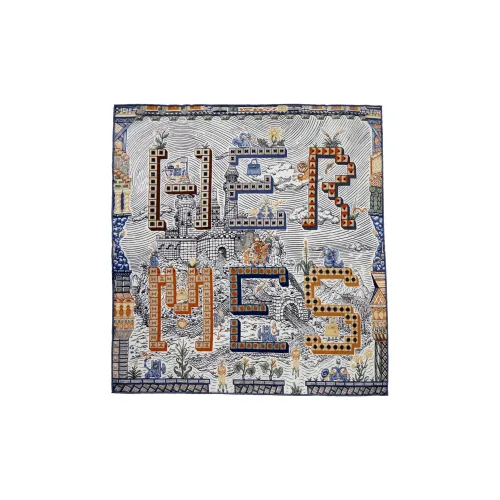 HERMES Детали Тютовый шелк Шарфы Унисекс