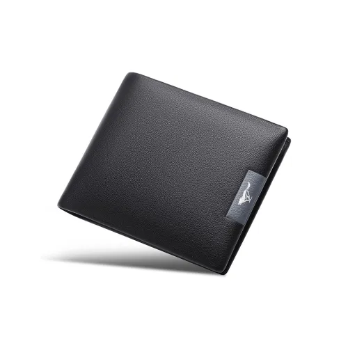SEPTWOLVES Кошелек из натуральной коровьей кожи мужской черный