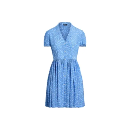 Ralph Lauren Blue Женские Короткие Платья с Рукавами