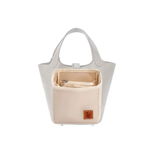 Прилив Сатиновый Корзинка Сумка Подкладка Мешок для хранения Мерч Женский Бежевый Пыльно-синий