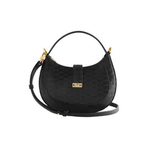 KITH Кожа Седло Сумка Сумка на одно плечо Мини Женская Черная