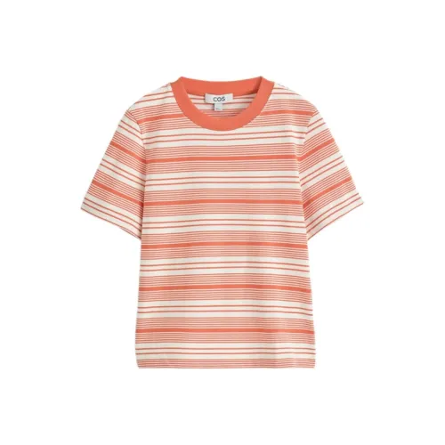 COS Оранжевый/белый/Полосы Женские Рубашки
