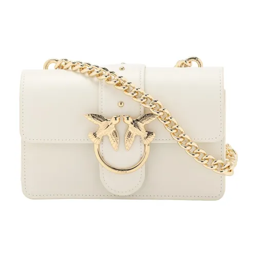 PINKO Коровья кожа Bird Сумка Через плечо Сумка на плечо Мини Женская Белая