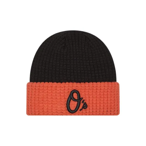 New Era Трикотажная ткань Акриловые шапки-бини Унисекс Оранжевый Черный