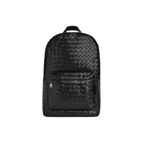 Bottega Veneta Leather Backpack Medium Men's Black Bottega Veneta Кожа Рюкзак Средний Мужской Черный
