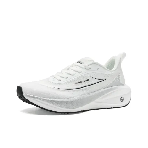 OURCOVER Устойчивый к истиранию Отскок Дышащий Легкий Амортизация Детская Беговая Обувь Серебристо-Белый Подростки