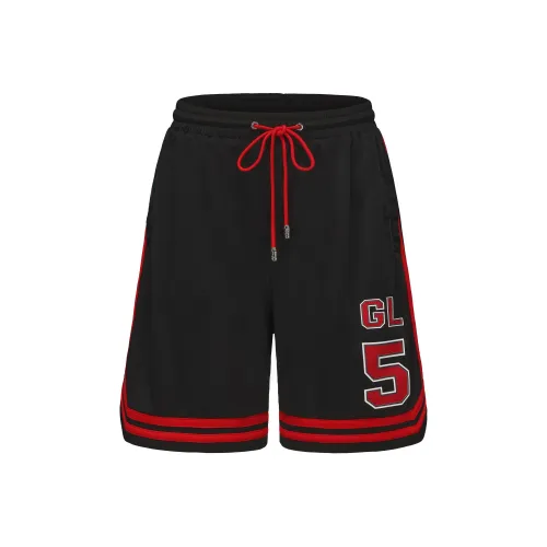 GALLIANO LANDOR Повседневные шорты Мужские Винтажные Черные Красные