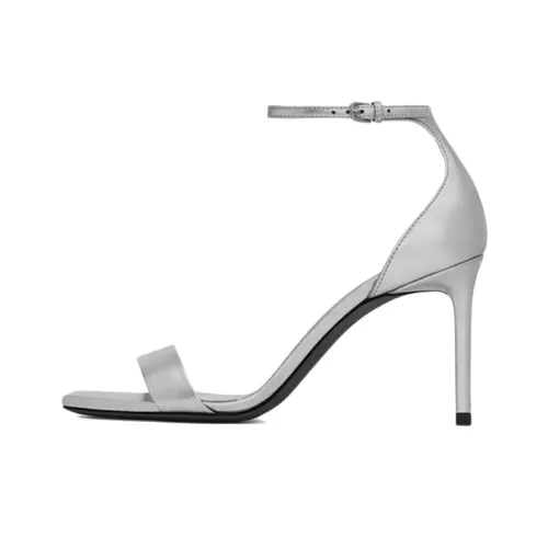 SAINT LAURENT Amber One Strap Sandals Women's Silver SAINT LAURENT Янтарный One Ремешок Сандалии Женские Серебряные