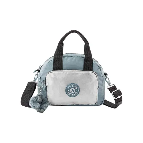 Kipling Ткань Bowling Сумка Плечевая Сумка Сумка Маленькая Женская Серый Pine Зеленый и Белый