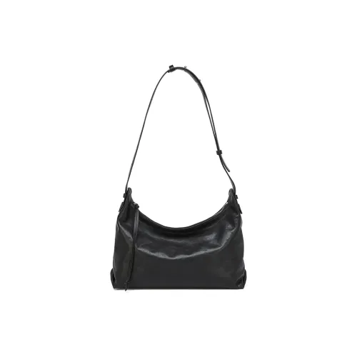 KAISER Кристалл Растительное Дубление Коровья Кожа Плечевая Сумка Стандартная Женская Черный Коричневый