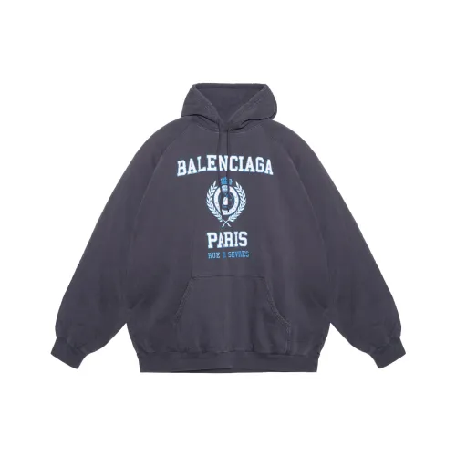 Balenciaga FW22 Свитшот Свободный крой Мужской Синий