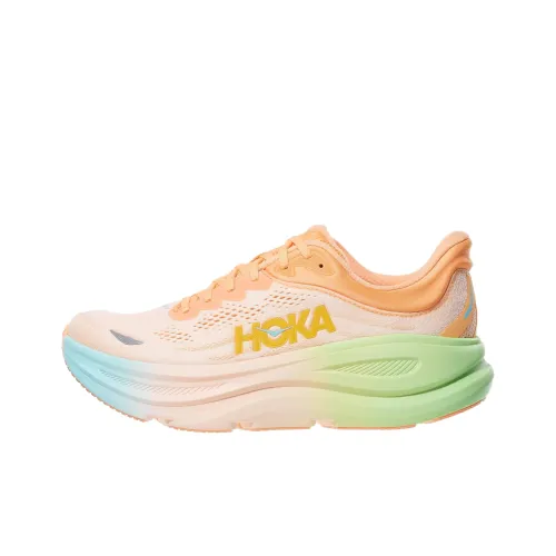 HOKA ONE ONE Bondi 9 Устойчивые к истиранию Низкие Кроссовки для бега Мужские Светло-оранжевые