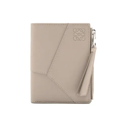 LOEWE Пазл Телячья кожа Кошелек Женские Бежевый
