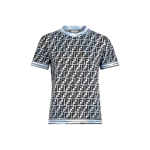 FENDI Светло-синие Женские Рубашки T