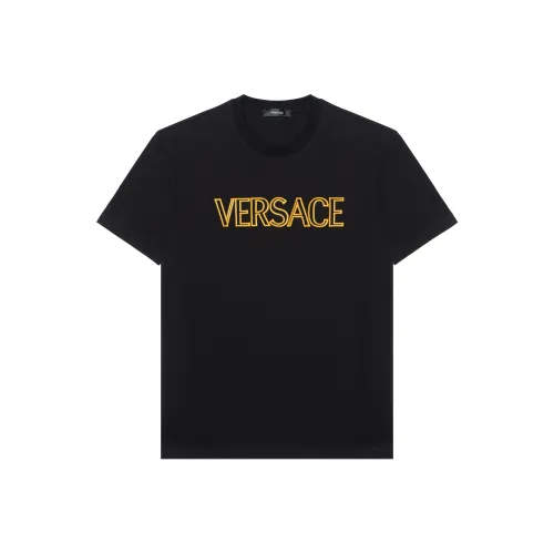 VERSACE Мужские черные T-рубашки