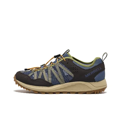 MERRELL Wildwood Aerosport Уличная обувь Дышащий Wa Легкий Низкий Топ Обувь для походов Мужская Синие Зеленые