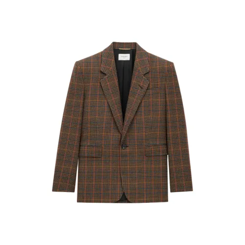 SAINT LAURENT Куртки и пальто женские коричневый