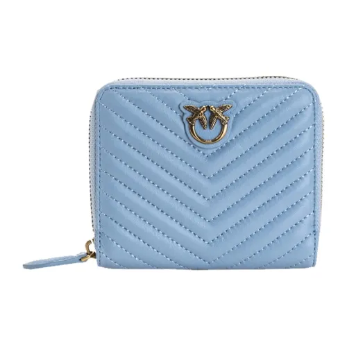 PINKO Quilt Овчина Клатч Кошелек Маленький Женский Синий