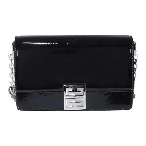 GIVENCHY Sheepskin Cow Leather Crossbody Bag Small Women's Black