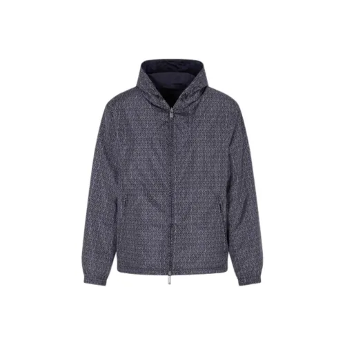 EMPORIO ARMANI FW25 Куртки и пальто Мужской Серый Синий