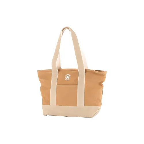 Конверс Хлопок Холст Сумка Тоут Сумка Сумка для покупок Сумка через плечо Сумка среднего размера унисекс коричневая