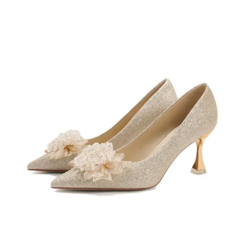 Lanza Узкий каблук Высокие каблуки Женские Шампанское