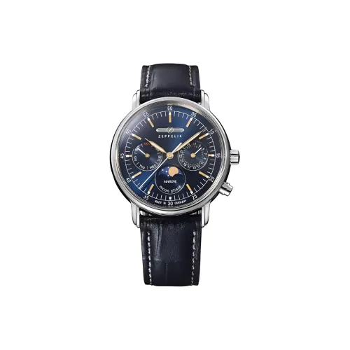 ZEPPELIN Кварцевый механизм Мужские часы 36 мм Синий
