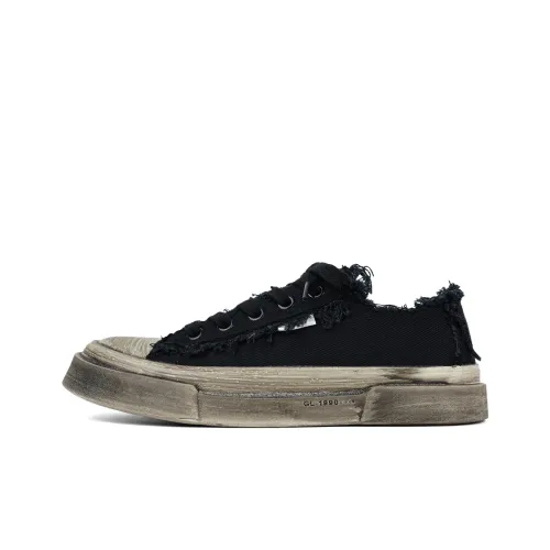 Mengsai Low-Top Canvas Shoes Мужские Черные