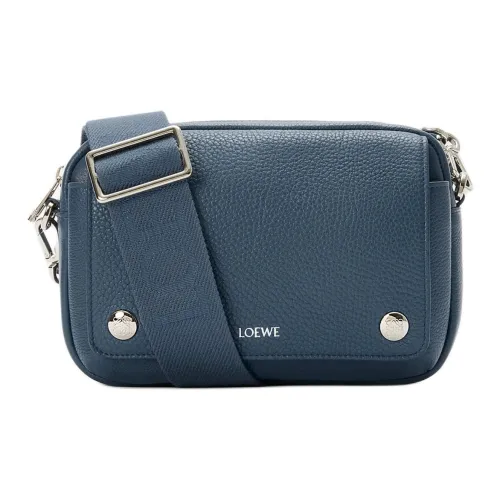 LOEWE Сумка-сэтчер из коровьей кожи плечевая сумка маленькая мужская индиго