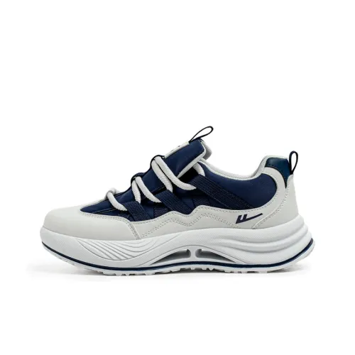 Warrior Толстая подошва Низкий Верх Белый Темно-Синий Мужской