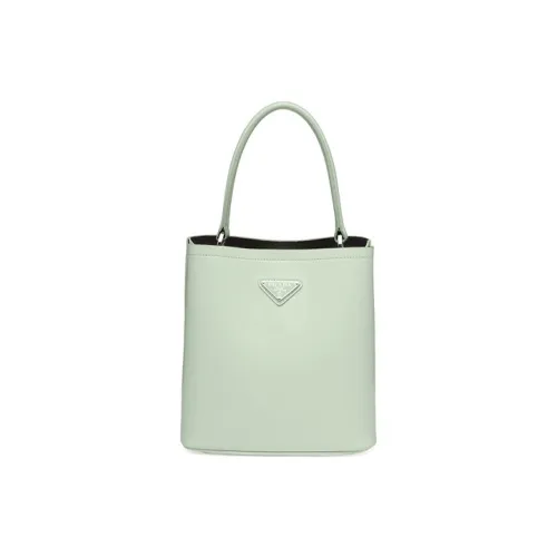 PRADA Panier Кожа Сумка через плечо Сумка Женская Зеленая