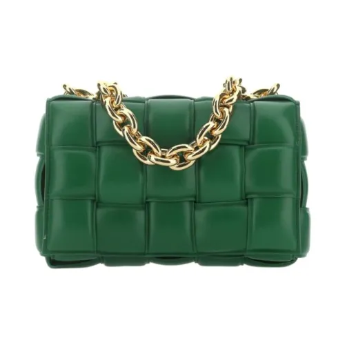 Bottega Veneta Chain Cassette Sheepskin Pillow Bag Shoulder Bag Clutch Women's Green Bottega Veneta Chain Cassette Sheepskin Подушка Сумка Сумка через плечо Клатч Женский Зеленый