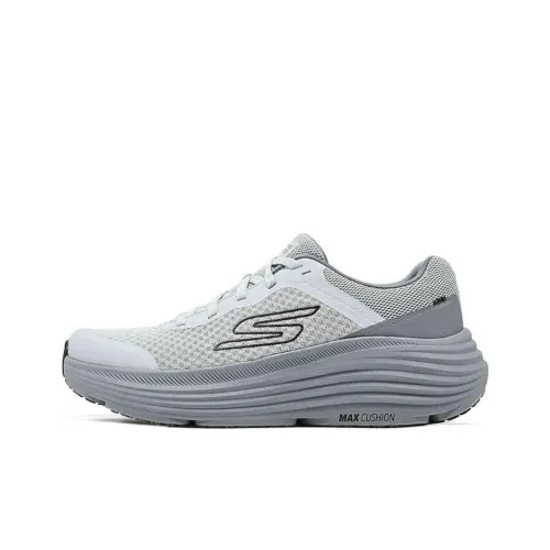 Skechers Zongyun Дышащие Увеличивающие Высоту Низкие Кроссовки для Бега с Отскоком Мужские Серые