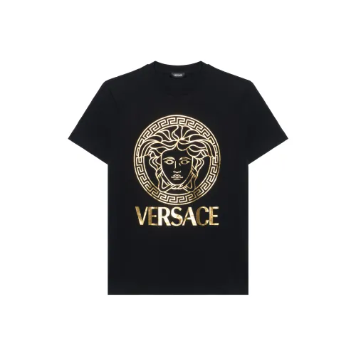 VERSACE Мужские черные T-рубашки