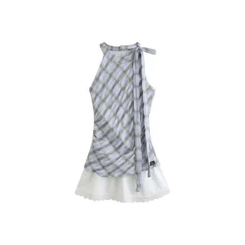 APPLEPIEORDER Сине-зеленый Lattice Женские футболки