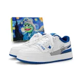 Морской синий, белый.