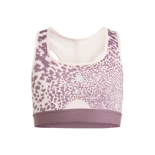 Adidas Пава REACT Спортивный бюстгальтер Детское нижнее белье Песочно-розовый Shadow Инжирный цвет Отражающий серебристый цвет Подростки
