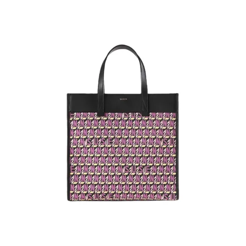 SUSEN PVC с принтом сумка через плечо из коровьей кожи тоут-сумка сумка для покупок унисекс