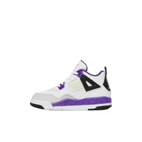 Jordan Air Джордан 4 Устойчивый к истиранию MID Топ Детские Лайфстайл Обувь Белый Дети 3-7 лет