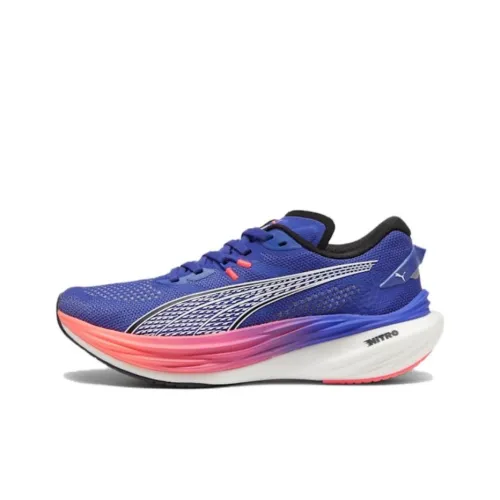 PUMA Deviate NITRO 3 Slip-Resistant Abrasion-Resistant Low Top Casual Running Shoes Women's Blue PUMA Deviate NITRO 3 Противоскользящий Устойчивый к истиранию Низкий Топ Повседневные Беговые Кроссовки Женские Синий