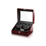 Эбони с текстурой + Черная кожа [4+6 слота для часов]