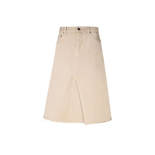 TORY BURCH Denim Long Skirt Women's Khaki