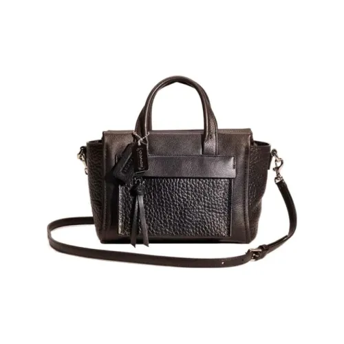 COACH Riley Кожа Сумка Маленькая Женская Черная