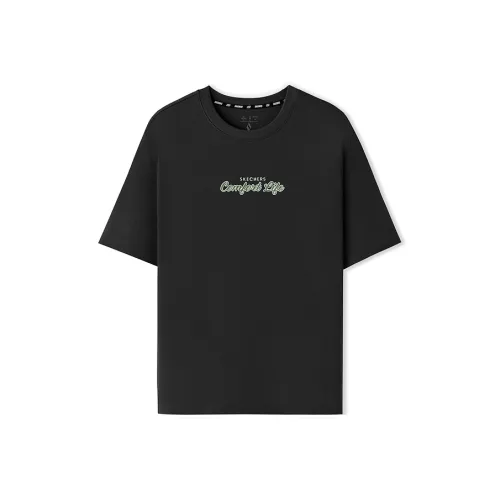 Skechers Угольный черный/0018 Унисекс T Рубашки
