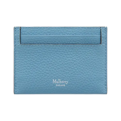 Mulberry Зернистая кожа коровы Картхолдер Маленький Женский Васильковый синий